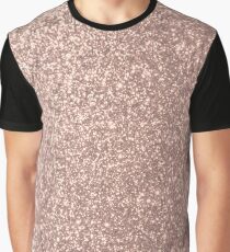 Rosa Rose Gold Metallic Glitter Grafik T-Shirt