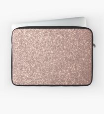 Rosa Rose Gold Metallic Glitter Laptoptasche