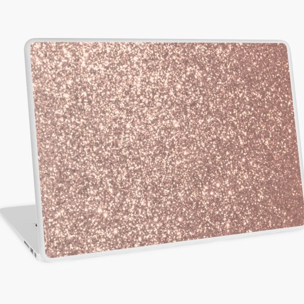 Pink Rose Gold Metallic Glitter Laptop Skin