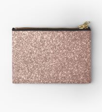 Pink Rose Gold Metallic Glitter Studio Pouch