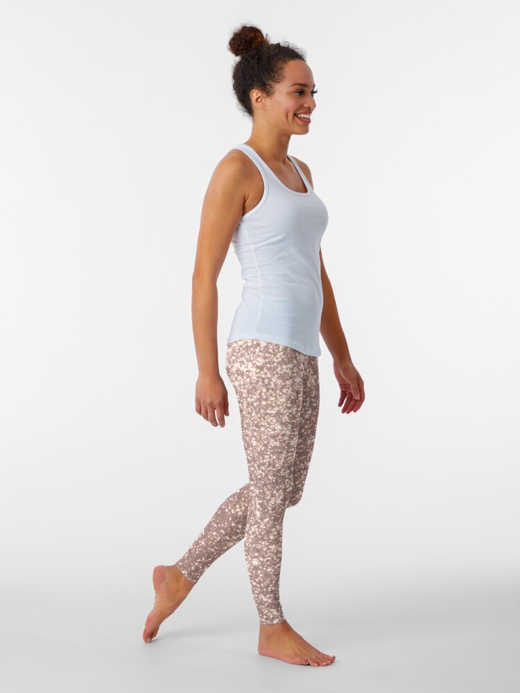 Alternate view of Pink Rose Gold Metallic Glitter Leggings