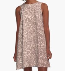 Rosa Rose Gold Metallic Glitter A-Linien Kleid