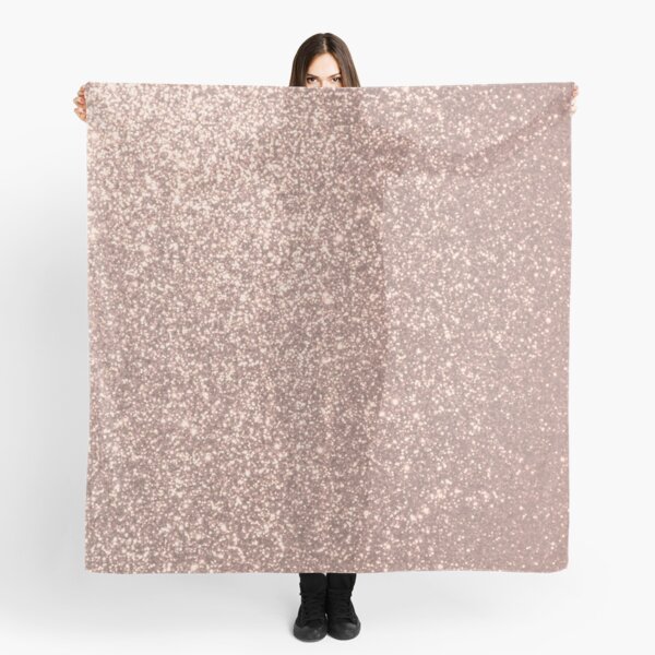 Pink Rose Gold Metallic Glitter Scarf