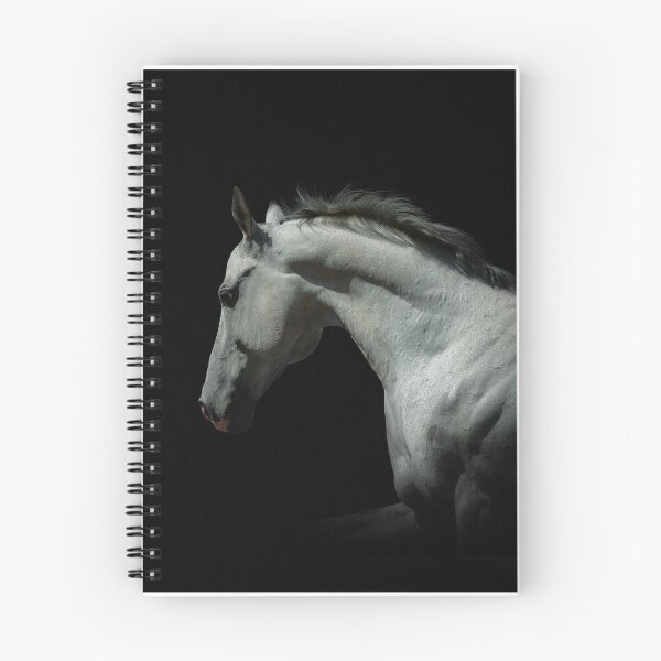 Item preview, white stallion on a black isolated designed and sold by marusya1.