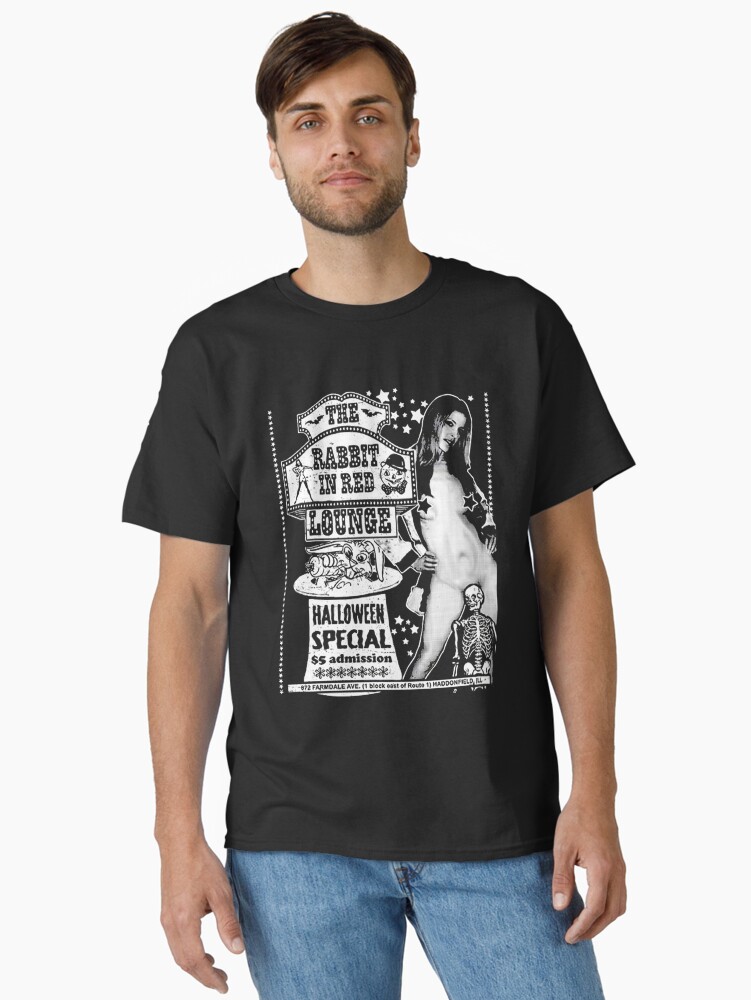 Thumbnail 1 of 7, Classic T-Shirt, The-Rabbit-In-Red-Lounge-Halloween designed and sold by acghouse1.