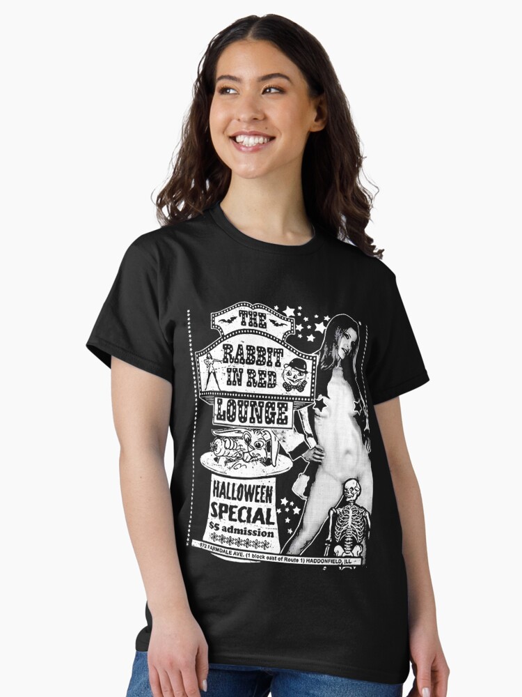 Thumbnail 2 of 7, Classic T-Shirt, The-Rabbit-In-Red-Lounge-Halloween designed and sold by acghouse1.