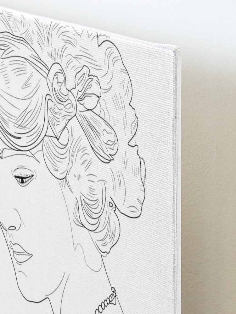 Gibson Girl Coloring Book Page Canvas Print for Sale by AlienPharaoh