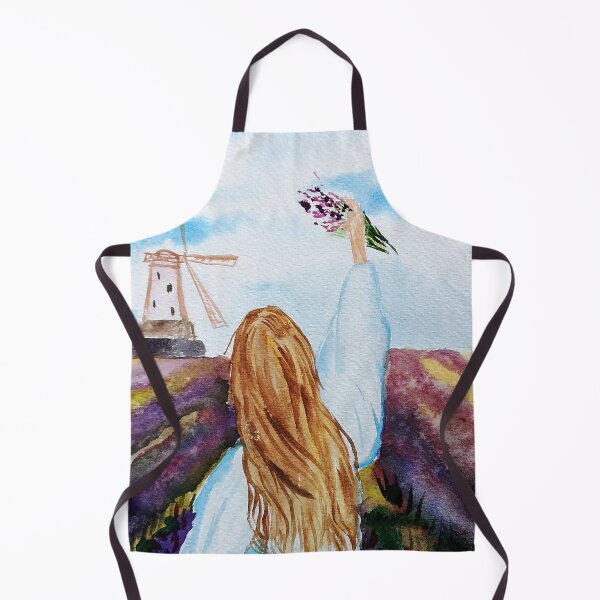 Item preview, Beautiful girl with bunch of lavenders on lavenders field in the Netherlands designed and sold by Ala Lopatniov.
