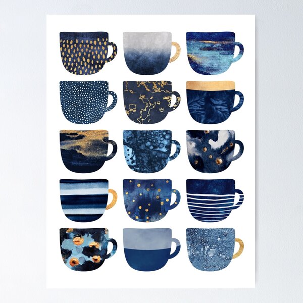 Artikel-Vorschau von Hübsche blaue Kaffeetassen, designt und verkauft von Elisabeth Fredriksson.