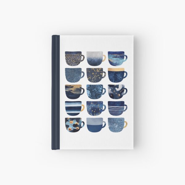 Pretty Blue Coffee Cups Poster