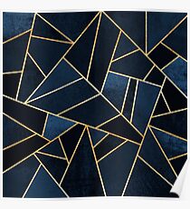 Navy Stone Poster