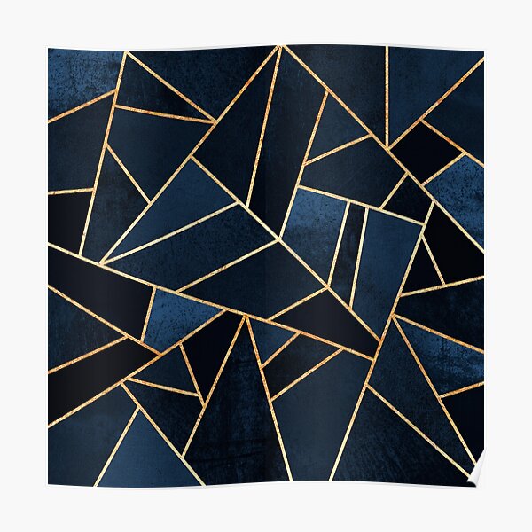 Navy Stone Poster