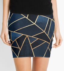 Navy Stone Mini Skirt