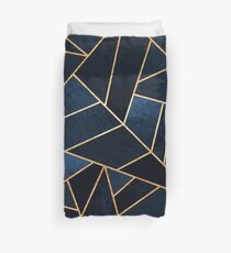 Navy Stone Duvet Cover