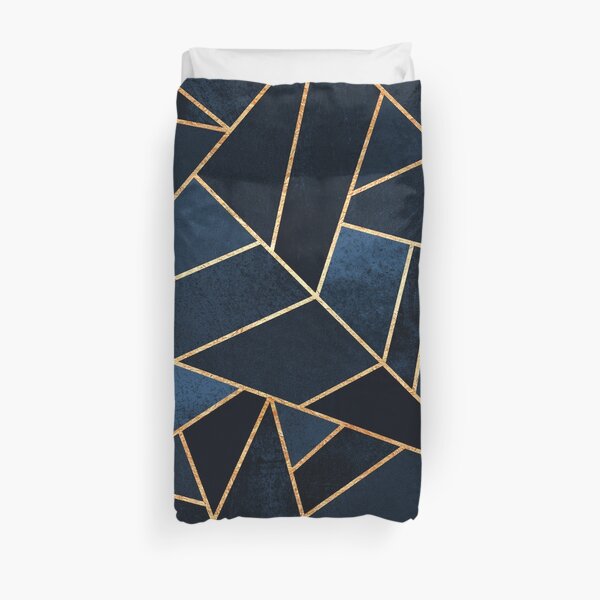 Navy Stone Duvet Cover