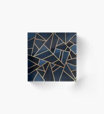 Navy Stone Acrylic Block