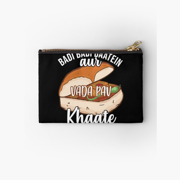 Item preview, Badi Badi Baatein Vada Pav Khate Hindi Quote Meme India designed and sold by alltheprints.