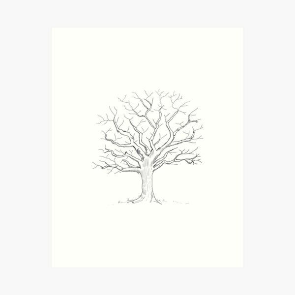 Fingerprint Tree Guestbook - Great for your Wedding, Baby Shower, Birthday or any special Celebration Art Print