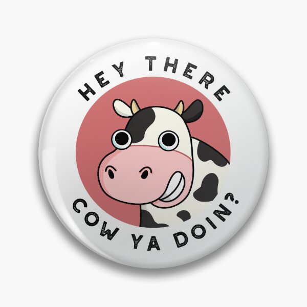 Item preview, Hey There Cow Ya Doin Funny Animal Puns  designed and sold by punnybone.