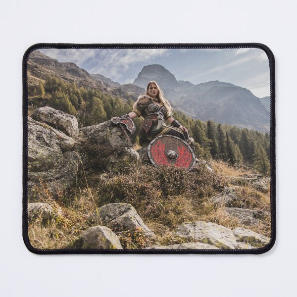 Item preview, Fantasy viking warrior lady in the mountains designed and sold by PretzlCosplay.