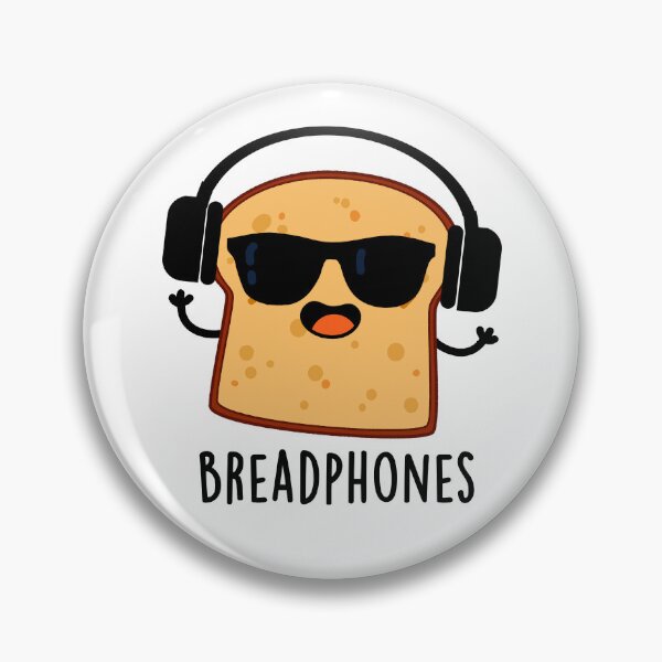 Item preview, Breadphones Funny Bread Headphones Puns  designed and sold by punnybone.