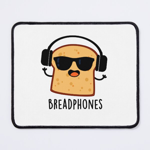 Item preview, Breadphones Funny Bread Headphones Puns  designed and sold by punnybone.