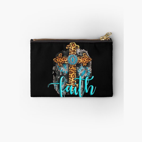 Item preview, Western Boho Christian Turquoise Leopard Faith Cross Jesus designed and sold by GouwensRick.