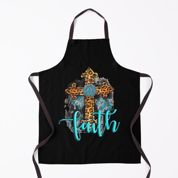 Item preview, Western Boho Christian Turquoise Leopard Faith Cross Jesus designed and sold by GouwensRick.