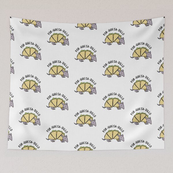 Item preview, Por-Quesa-dillo Animal Pun designed and sold by punnybone.