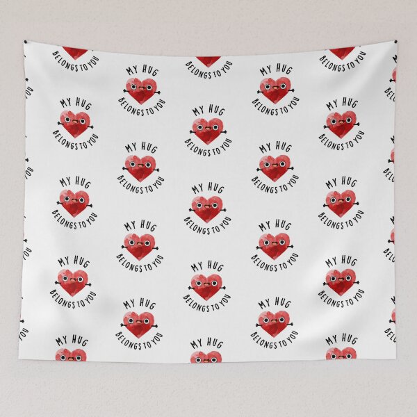 Item preview, My Hug Belongs To You Funny Heart Puns  designed and sold by punnybone.