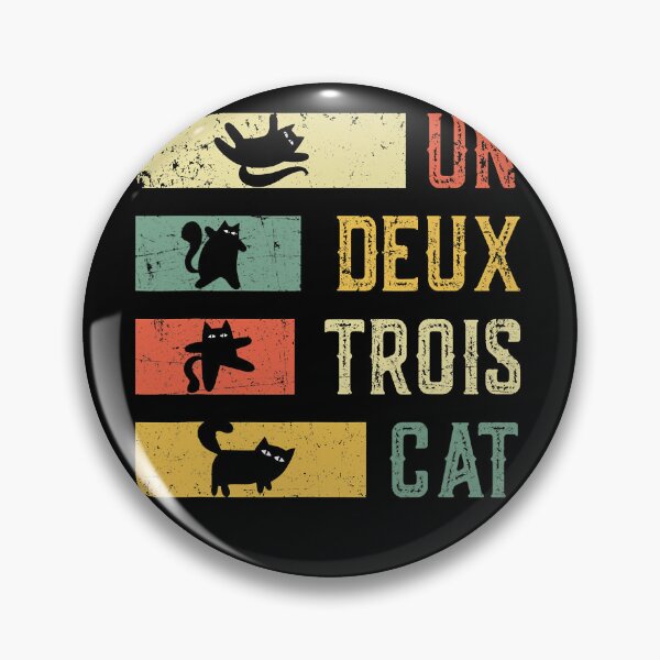 Item preview, Vintage retro Un Deux Trois Cat Funny Cat Lover  designed and sold by nedrae.