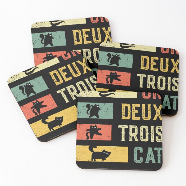 Item preview, Vintage retro Un Deux Trois Cat Funny Cat Lover  designed and sold by nedrae.