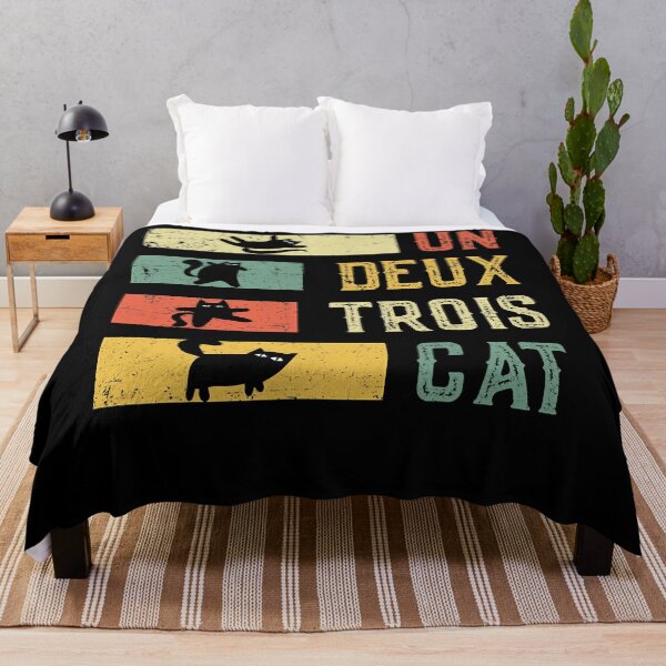 Item preview, Vintage retro Un Deux Trois Cat Funny Cat Lover  designed and sold by nedrae.
