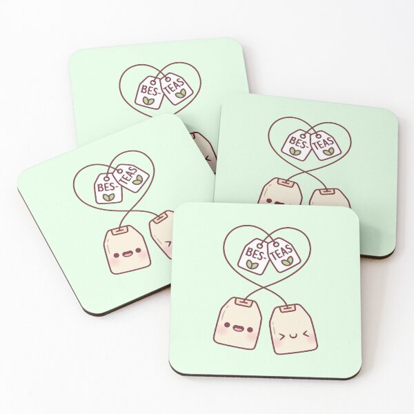 Item preview, Cute Teabags Forming Heart Bes Teas Besties designed and sold by rustydoodle.