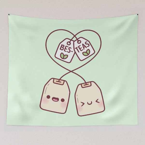 Item preview, Cute Teabags Forming Heart Bes Teas Besties designed and sold by rustydoodle.