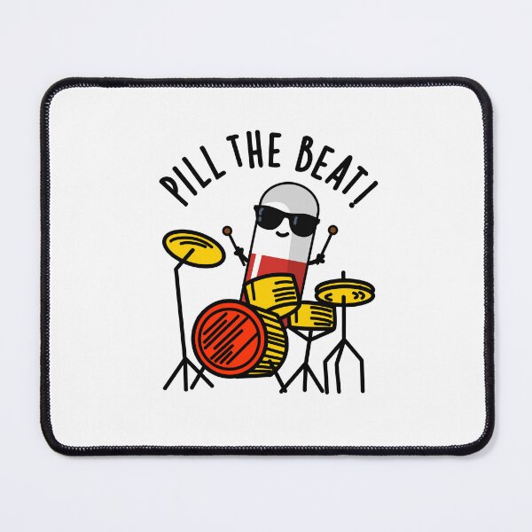 Item preview, Pill The Beat Funny Medicine Puns designed and sold by punnybone.
