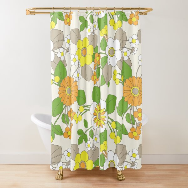 Details about   Bathroom Shower Curtain Watercolor Tropical Flowers Exotic Bird & Butterflies 