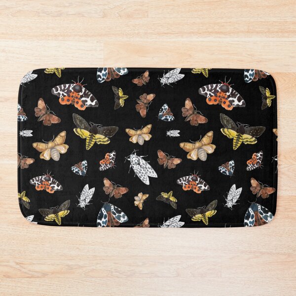 Item preview, Colorful Watercolor Assorted Moth Seamless Pattern designed and sold by Happy Puppy Print On Demand.