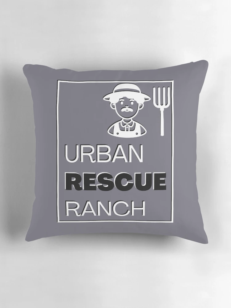 Thumbnail 3 of 4, Pillow, Urban Rescue Ranch designed and sold by RandomDel.