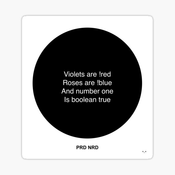 Poem Boolean Sticker