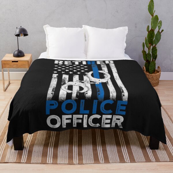 Item preview, Retired Police Officer gift Thin Blue Line American USA Flag designed and sold by Patriivera.