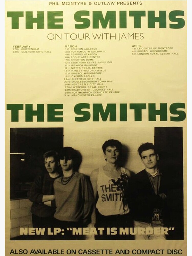 "the smiths tour " Poster for Sale by valariepearson Redbubble