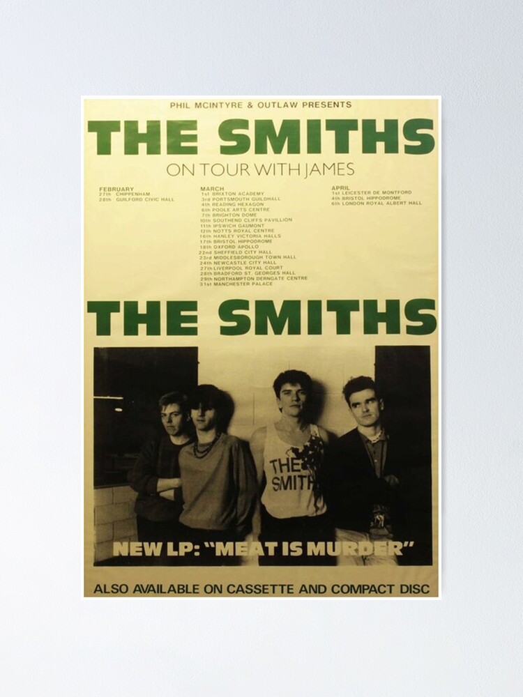 "the smiths tour " Poster for Sale by valariepearson Redbubble