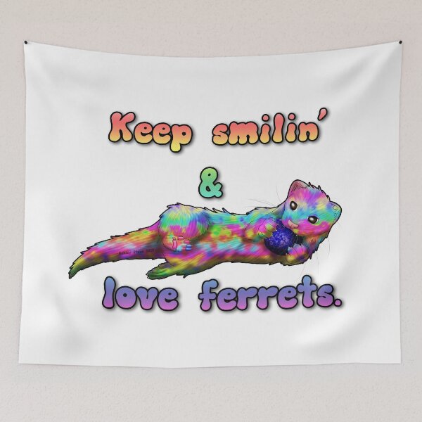 Item preview, Keep Smilin' and Love Ferrets designed and sold by Fennic.