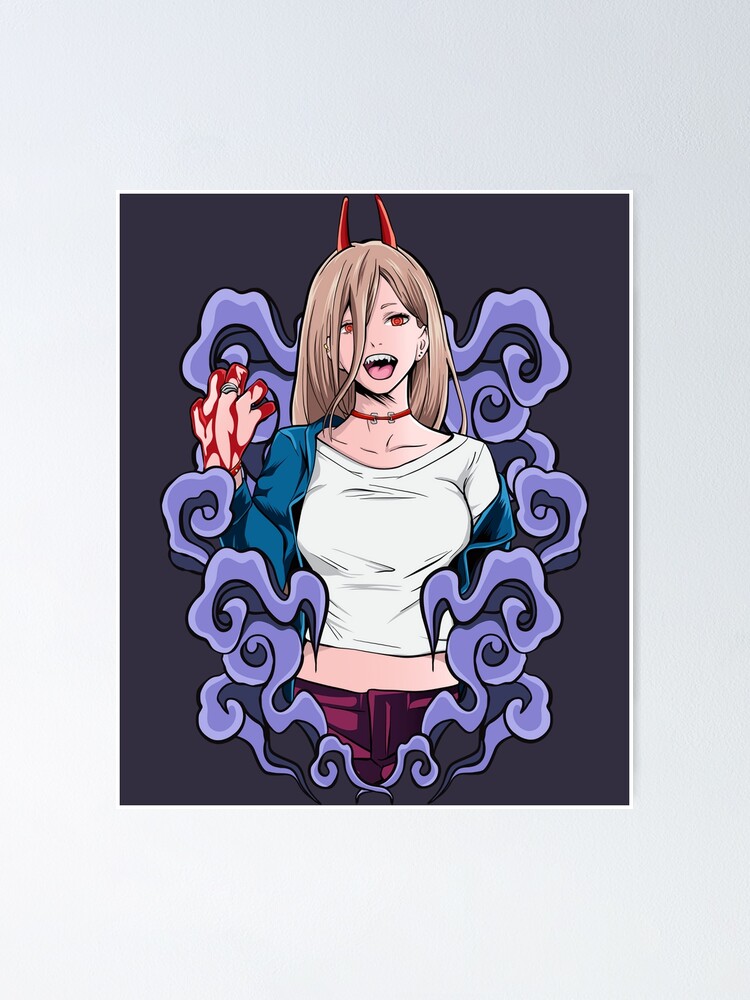 "Purple chainsaw man Power" Poster for Sale by HaasEder Redbubble