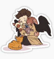 Castiel und Kätzchen V2 Sticker