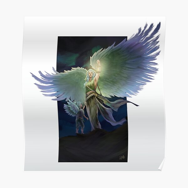 Poster Fairy With Glowing Bird Home Decor 3d Cg Art/Canvas Print Wall Art 