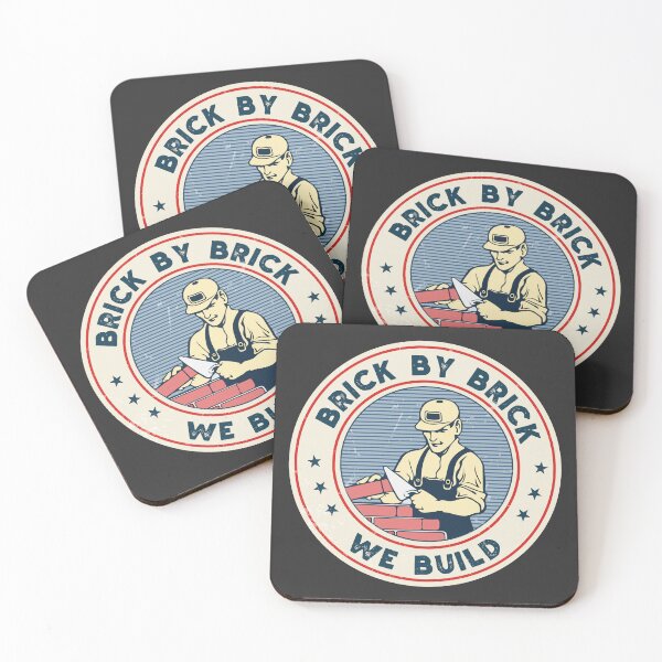 Item preview, Hard Hat sticker- Brick by Brick we Build - blue collar Mason designed and sold by fiskooriginal.