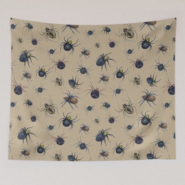 Item preview, Colorful Watercolor Assorted Spider Seamless Pattern designed and sold by Happy Puppy Print On Demand.