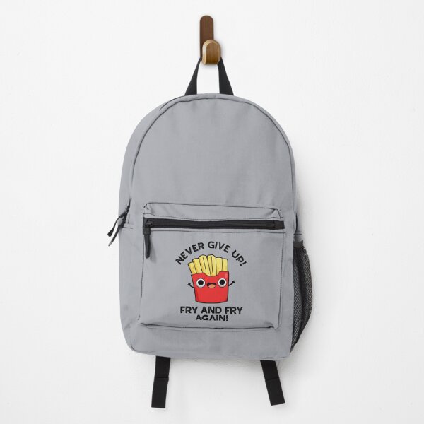 Item preview, Never Give Up Fry And Fry Again Positive Fries Puns designed and sold by punnybone.